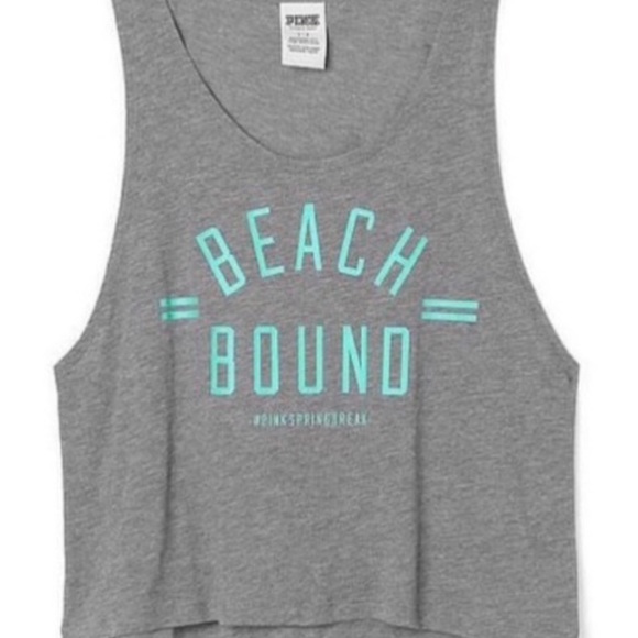 PINK Victoria's Secret Tops - Victoria's Secret Beach Bound #Pink Spring Break Tank, Cropped NWT SALE XS